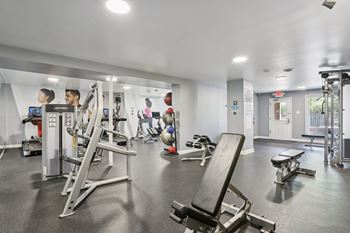 State-of-the-art fitness center with peloton equipment
